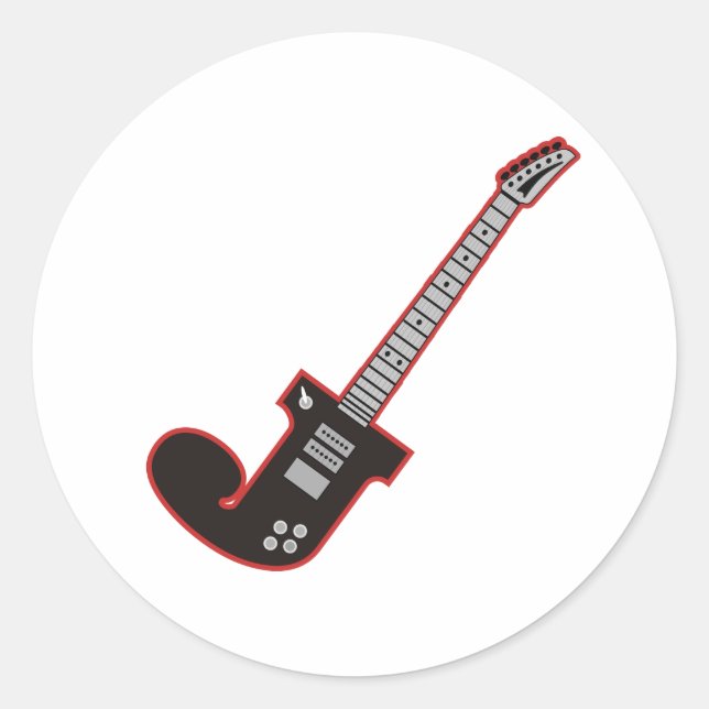 Sticker Rond Guitare J (Devant)