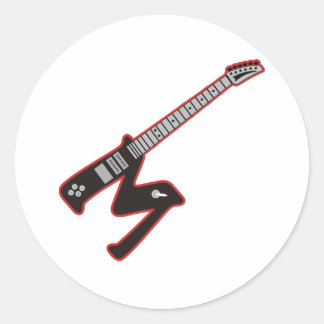 Sticker Rond Guitare M