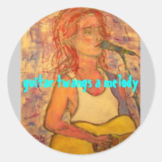 Sticker Rond guitare twangs une mélodie