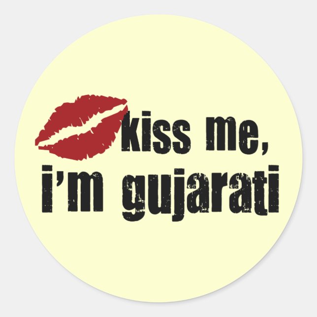 Sticker Rond Gujrati Kiss (Devant)