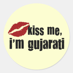 Sticker Rond Gujrati Kiss