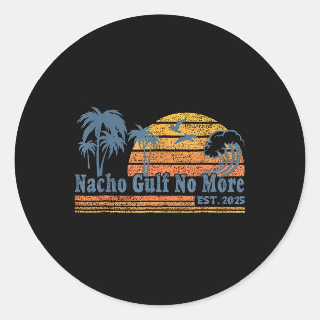 Sticker Rond Gulf Of United States Of America Est. 2025  (Devant)