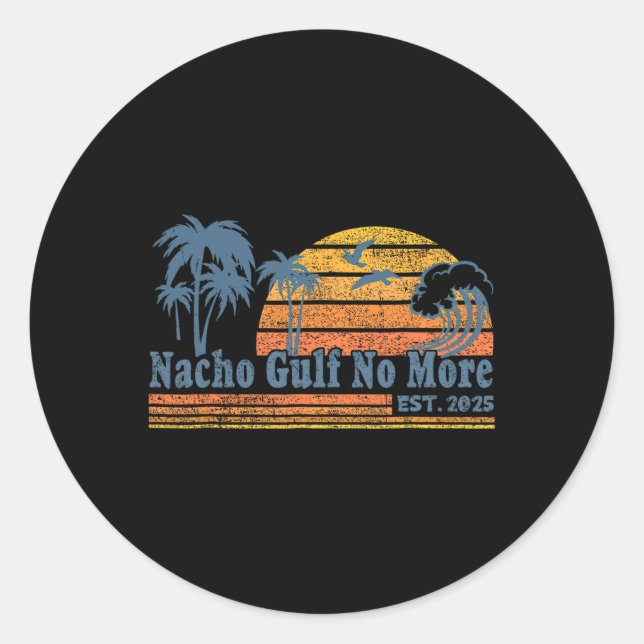 Sticker Rond Gulf Of United States Of America Est. 2025  (Devant)