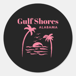 Sticker Rond Gulf Shores Alabama Filles de vacances