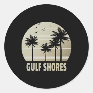 Sticker Rond Gulf Shores Alabama Vacances Souvenir