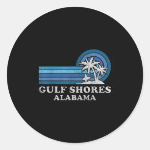 Sticker Rond Gulf Shores Beach Alabama Famille Vacances d'été V