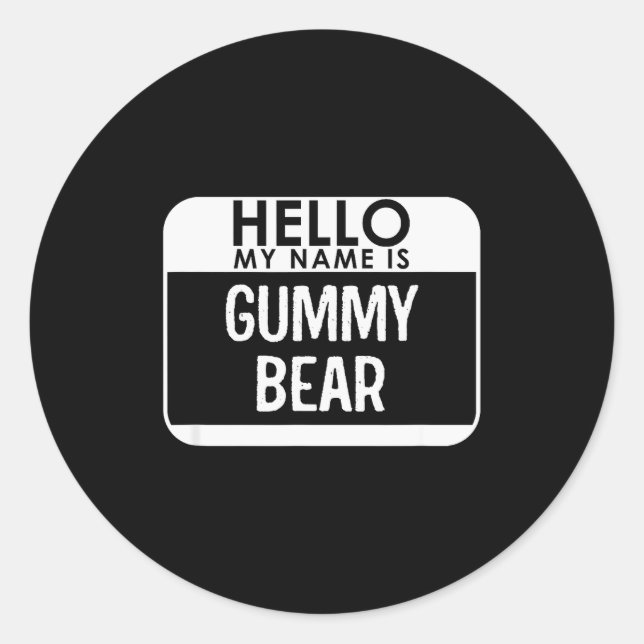 Sticker Rond Gummy Bear Costume Funny Easy Last Minute Hallowee (Devant)
