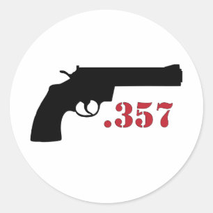 STICKER ROND **GUN .357**
