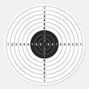 Sticker Rond gun shooting range bul