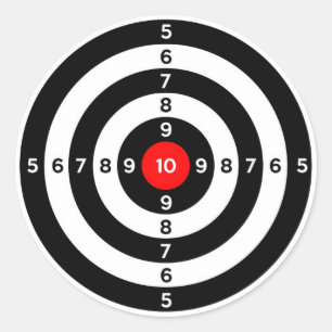 Sticker Rond gun shooting range bul