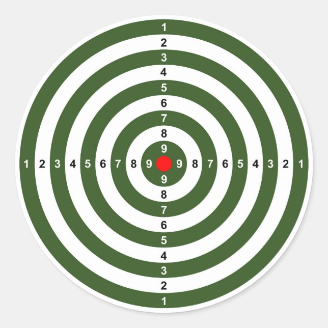 Sticker Rond gun shooting range bul (Devant)