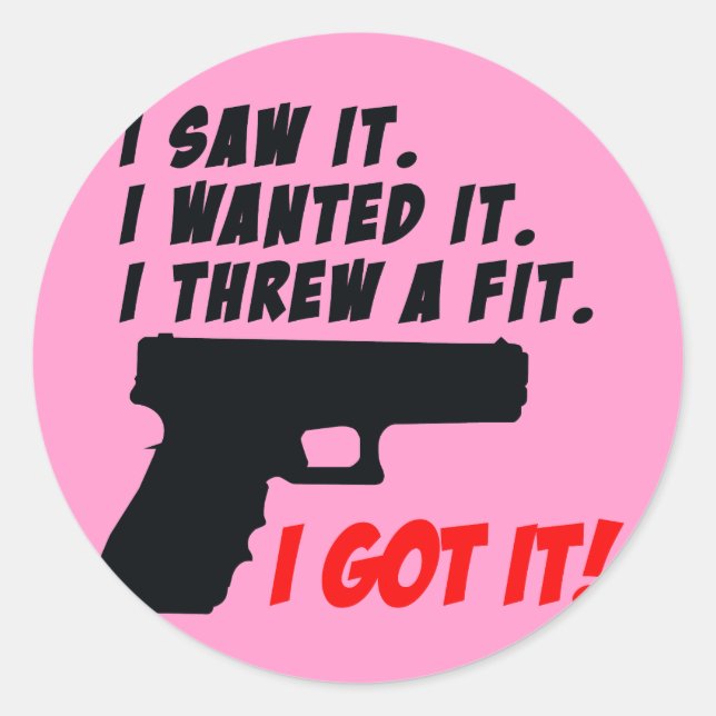 Sticker Rond Gun Temper Tantrum (Devant)