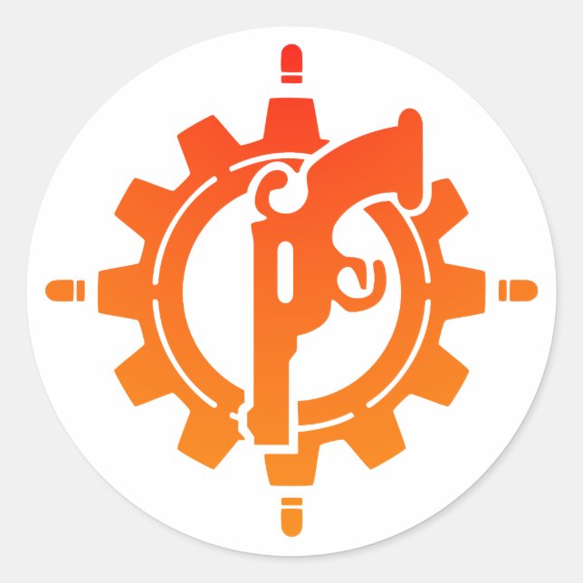 Sticker Rond Gunslinger Sharpshooter Sniper Gunner DnD (Devant)