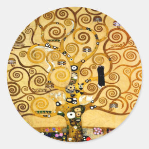 Sticker Rond Gustav Klimt Arbre de Vie : Art nouveau symboliste