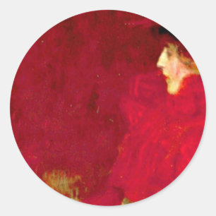 Sticker Rond Gustav Klimt - Femme Dans Un Fauteuil