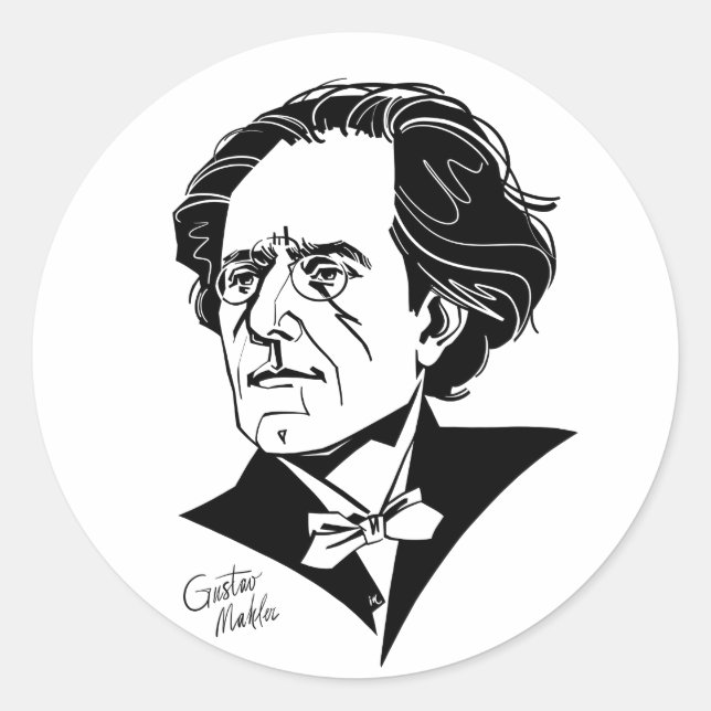 Sticker Rond Gustav Mahler (Devant)