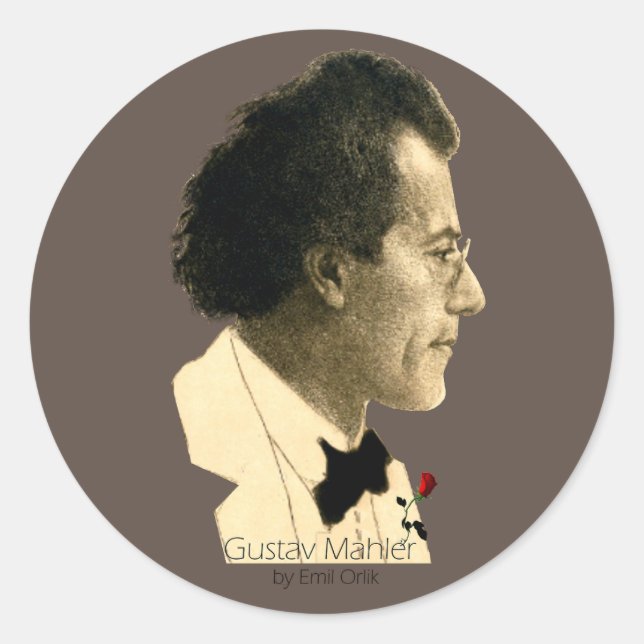 Sticker Rond Gustav Mahler (Devant)