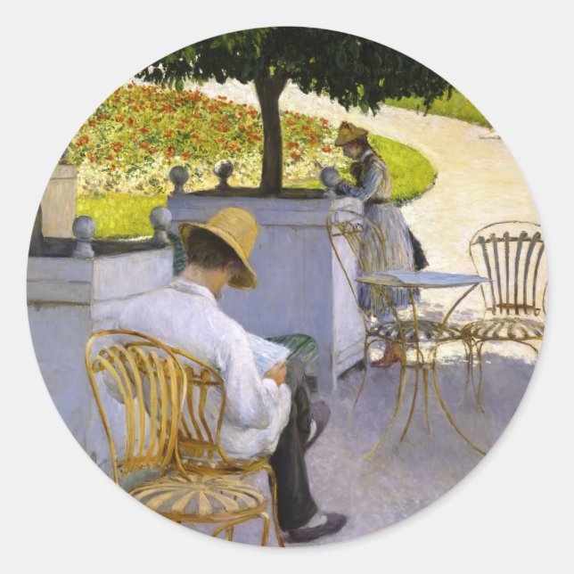 Sticker Rond Gustave Caillebotte - Orange Tree (Devant)
