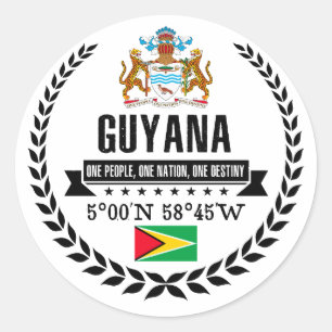 Sticker Rond Guyana