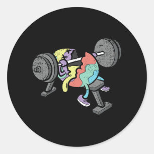 Sticker Rond Gym entraînement Pâques chasse aux oeufs drôle Pri
