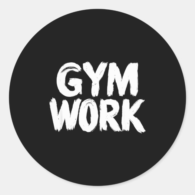 Sticker Rond Gym Work Bodybuilding Fitness Workout  (Devant)