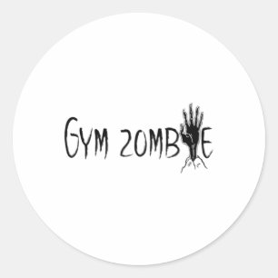 Sticker Rond Gym Zombie Funny Citation d'entraînement d'Hallowe