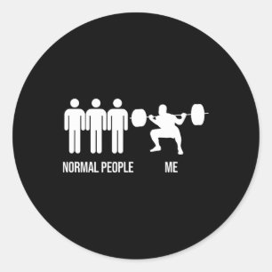 Sticker Rond Gymnase Amusant Fitness Bodybuilding Sports Weig