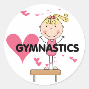 Sticker Rond GYMNASTICS - Love Gymnastique Tshirts et cadeaux