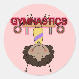 Sticker Rond GYMNASTICS - Poignées Africaines-Américaines