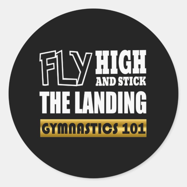 Sticker Rond Gymnastique 101 Fly High - Bar Gymnaste (Devant)