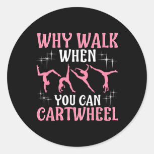 Sticker Rond Gymnastique à roue libre pour filles - Noir, Clic