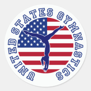 Sticker Rond Gymnastique des Etats-Unis