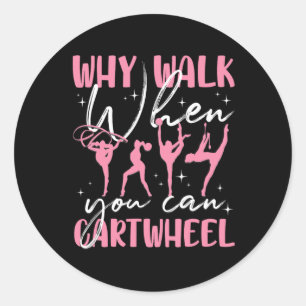 Sticker Rond Gymnastique drôle Gymnaste pour filles Femmes Pani