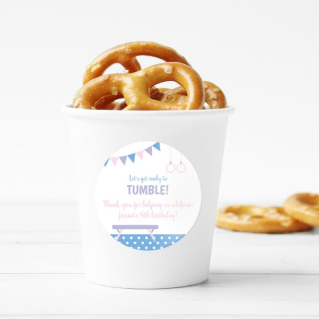 Sticker Rond Gymnastique fête d'anniversaire (Créateur téléchargé)