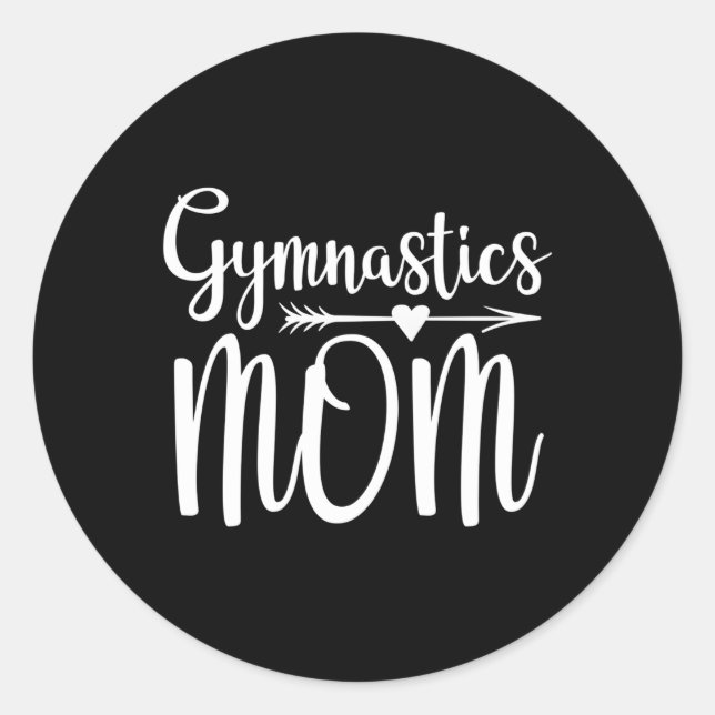 Sticker Rond Gymnastique Maman Gymnaste Parent (Devant)