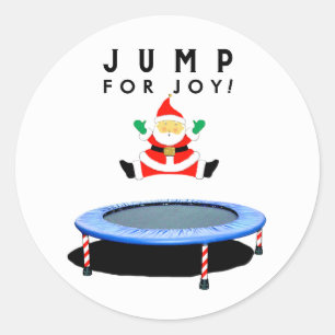 Sticker Rond Gymnastique sur trampoline pour les vacances de No