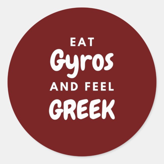 Sticker Rond Gyros et Fee Greek - Cadeaux pour les Grecs (Devant)