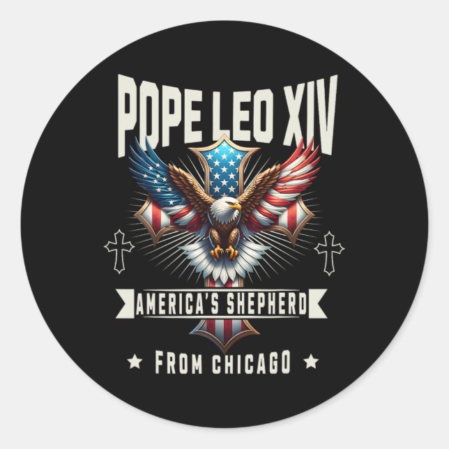 Sticker Rond Habemus Papam Élection Vatican 2025 Leo Xiv De C (Devant)