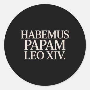 Sticker Rond Habemus Papam Leo Xiv. Pape