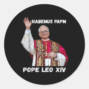 Sticker Rond Habemus Papam Pape Leo Xiv _9