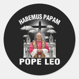 Sticker Rond Habemus Papam Pape Leo Xiv Chemt Viva Il Papa Pope