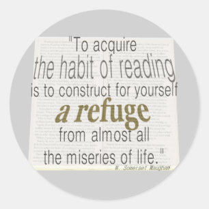 Sticker Rond Habitude de lecture