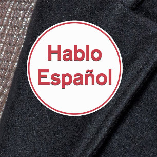 Sticker Rond Hablo Español - Je parle espagnol