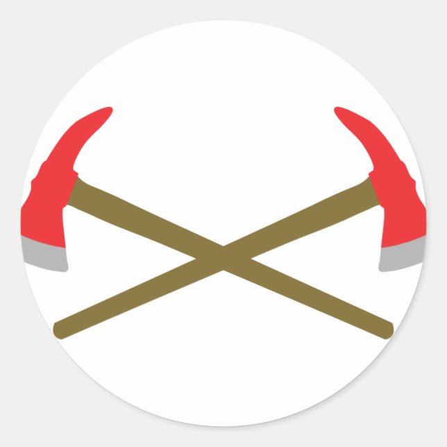 Sticker Rond hache de pompier traversé (Devant)
