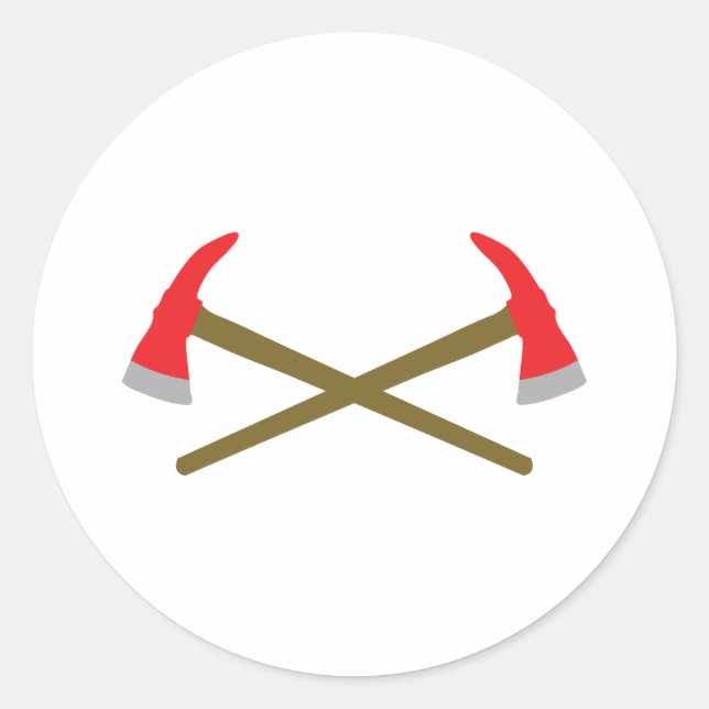 Sticker Rond hache de pompier traversé (Devant)