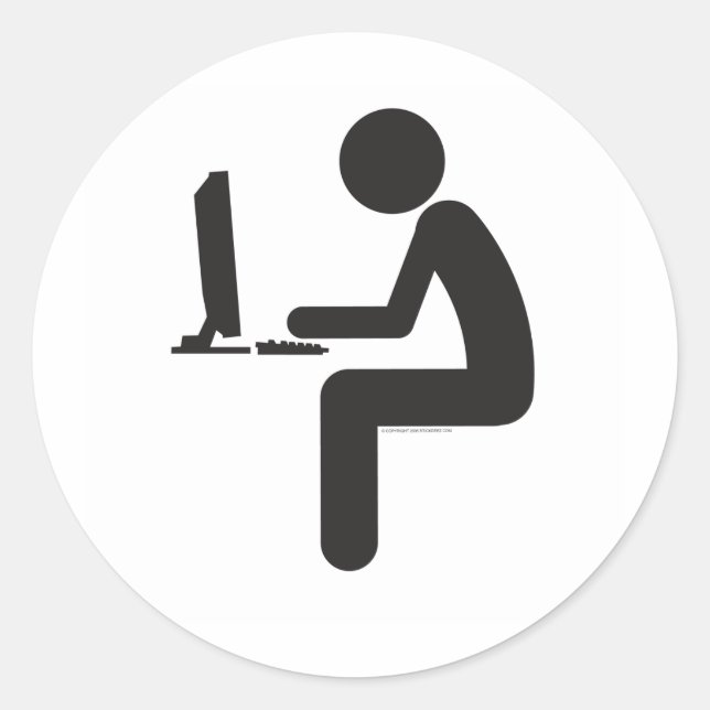 Sticker Rond Hacker-T (Devant)