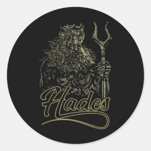 Sticker Rond Hadès Grec Dieu _ Héros Costume Entraînement Dieu