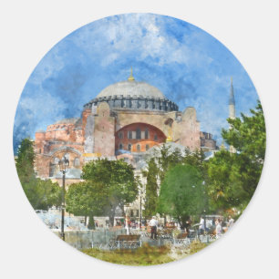 Sticker Rond Hagia Sophia dans Sultanahmet, Istanbul