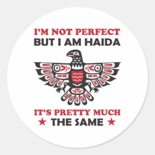 Sticker Rond Haida Eagle Haida Nation Native Pride Idées cadeau