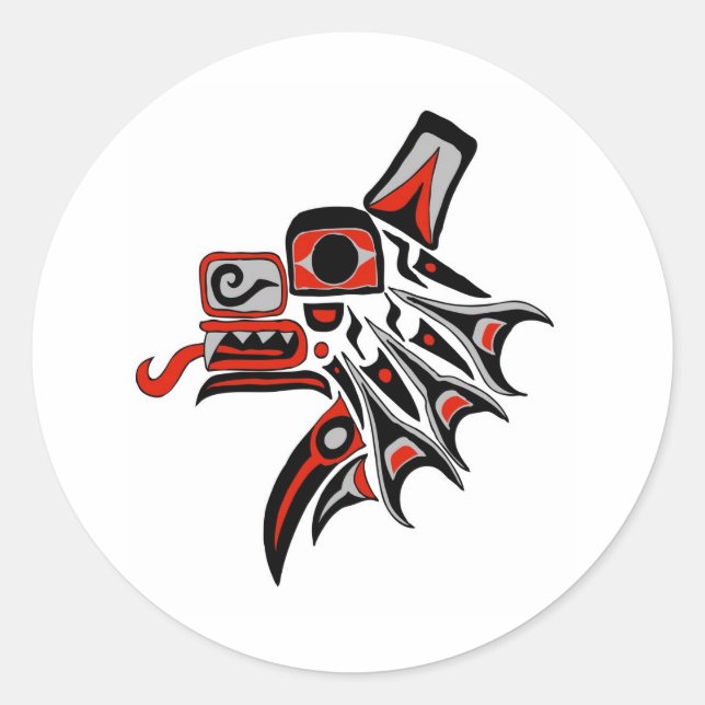 Sticker Rond Haida Wolf 2012 (Devant)